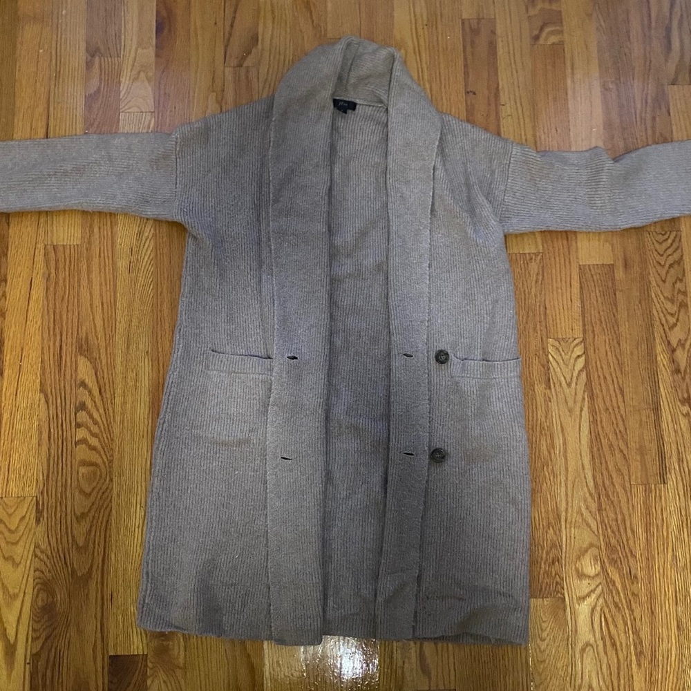 J. Crew Cozy Ribbed Longline Cardigan | size S